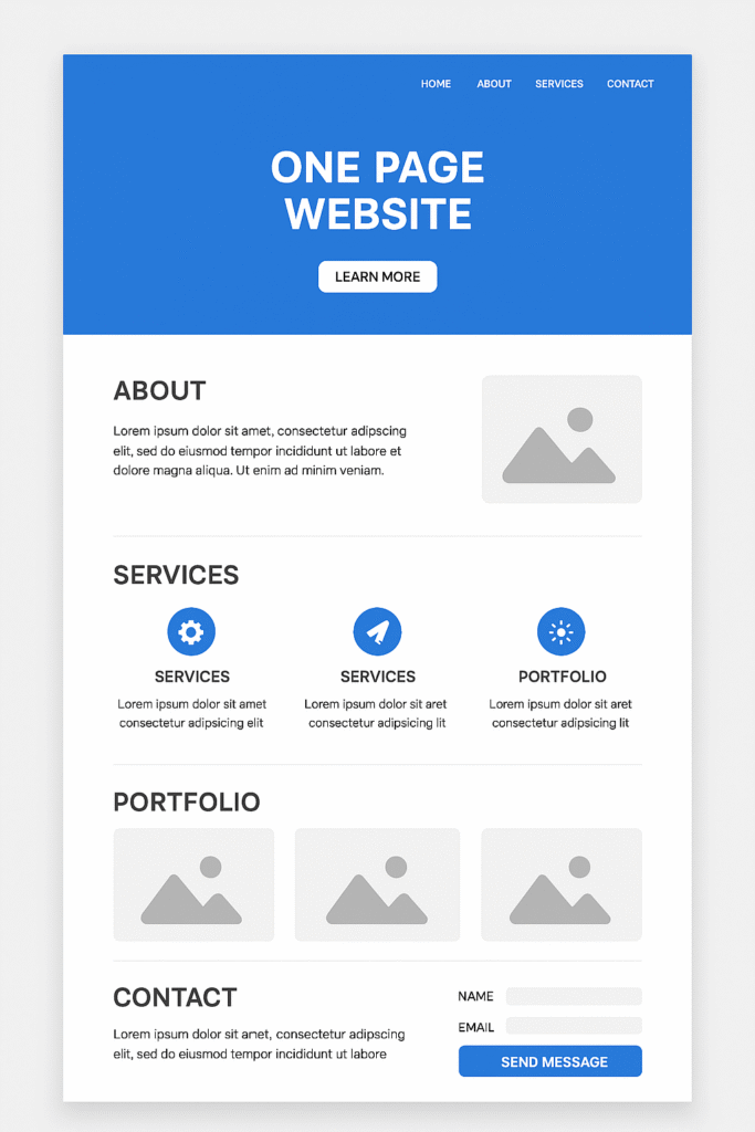 exemple site one page